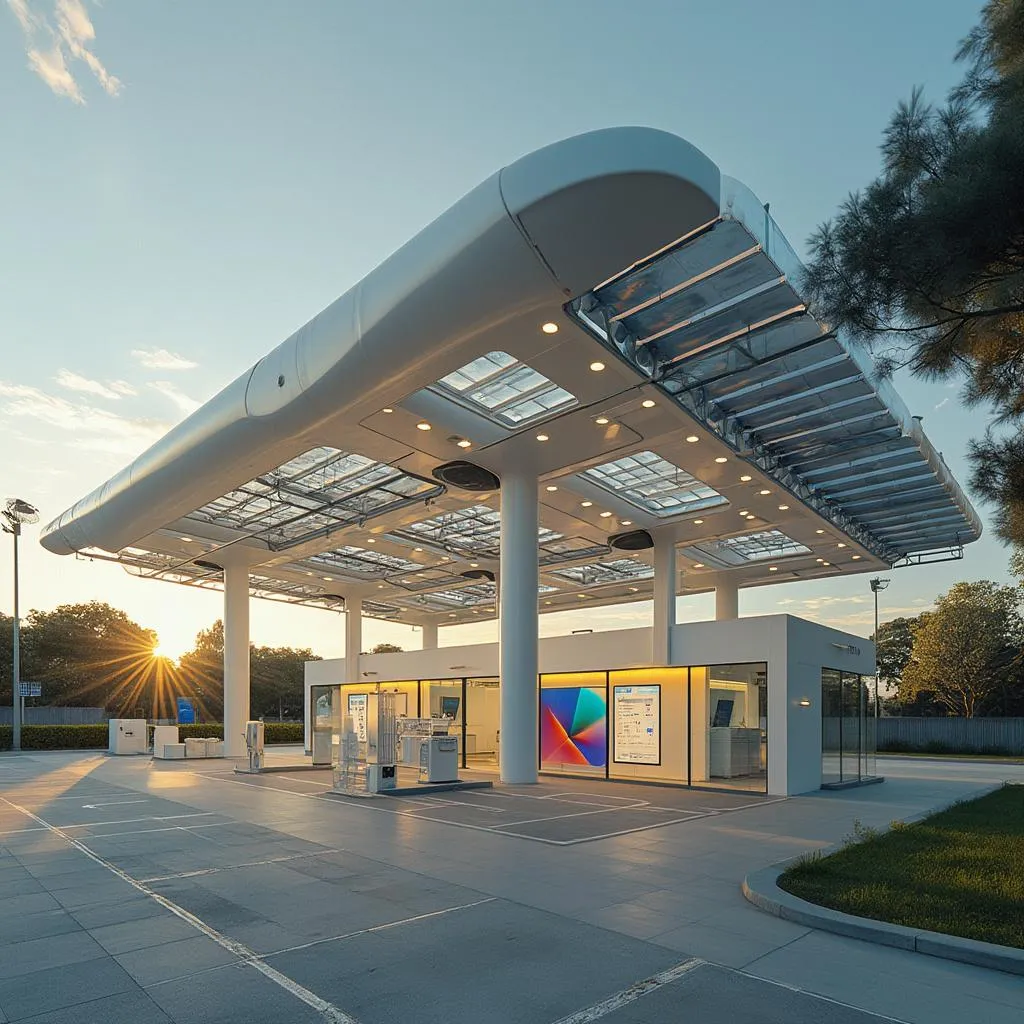 Estación con sistema de energía autónomo en Buenos Aires